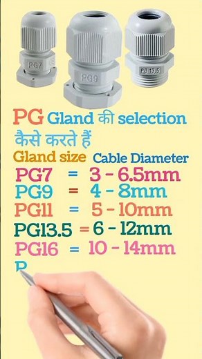 how to select pg gland size for cable size|pg gland size calculation