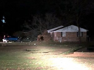“I didn’t want to die”: woman recalls being pinned under tree, brick wall during Calhoun Co. storms