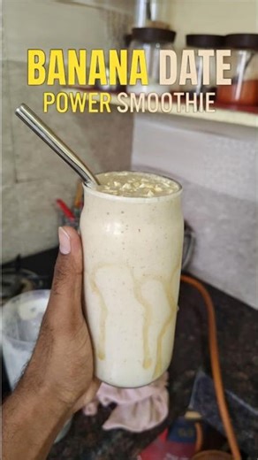Banana Date Smoothie in 1 Minute!🍌 🥤✨Super easy aur healthy Banana Date Smoothie! #shorts