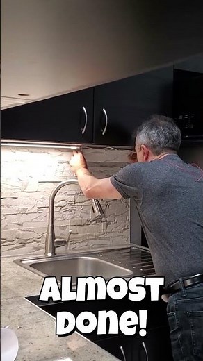 Before and After Stone Veneer Backsplash Installation | Easy DIY Home Decor | Talissa Decor