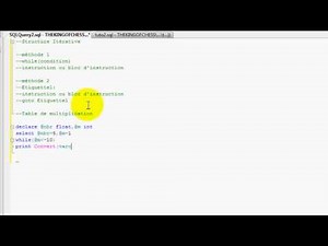 SGBD2 - 3) Structure Itérative