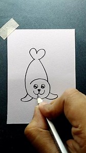 218K views · 684 reactions | 6 into seal drawing #drawingtutorial | Easy drawing for kids | Facebook