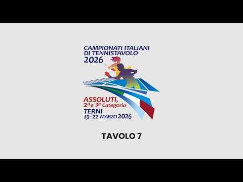Tavolo 7 - Campionati Italiani 3^ cat. - Tabelloni Singolari - 16/03/26