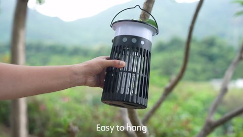 Solar Bug Zapper Outdoor, Mosquito Killer w/Flame & RGB Light, 4200V High-Power, IPX5 Waterproof Mosquito Fly Zapper, Indoor & Outdoor Electric Portable Insect Trap for Patio, Garden, Backyard, Home