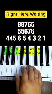 243K views · 2.6K reactions | Right Here Waiting - Piano Tutorial #piano #pianotutorial #fyp #parati #reels #tutorial #RightHereWaiting #pianotuto #tutopiano #tiktok #pianolesson #music #pianocover #clasesdepiano #ClasesDeMusica #reelsviral #reelsviral2024 L1829 | Anthony Calva | Facebook
