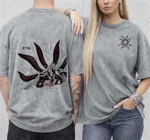 Naruto Nine-tails Cloak Heavyweight Tee 100% Cotton, Unisex Cotton Graphic Tee for Men and Women - Etsy