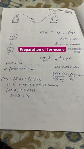 Ferrocene [Metallocene] Structure, Bonding and Properties B.sc#organometallicchemistry #viralvedio