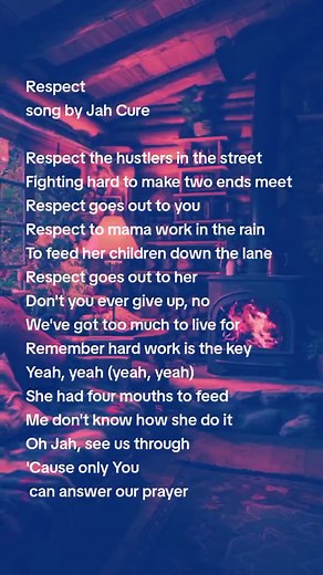 Jah Cure Respect Song Lyrics | #Respect #SongLyrics #FYP