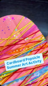 Easy Summer Popsicle Craft for Kids Using Cardboard, Yarn, Paint, and Glitter ☀️ Get ready for a colorful and creative summer with this easy and fun cardboard popsicle kids craft! Perfect for preschoolers and young children, this DIY summer craft uses simple supplies like cardboard, paint, glitter, washi tape, and yarn to make a vibrant popsicle that’s full of personality. This hands-on summer art project for kids is ideal for boosting fine motor skills, encouraging creativity, and exploring fun