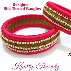 35K views · 772 reactions | Fancy Bangle Making | Designer Bangles using Silk Thread | Knotty Threadz | Knotty Threadz | Facebook