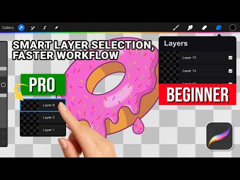 How To Use Layer Select In Procreate - Tutorial For Beginners