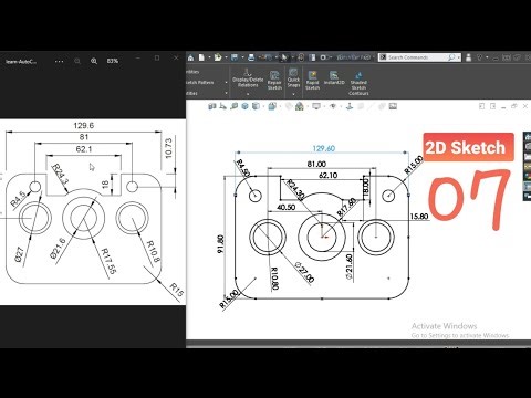 Solidworks 2d sketch tutorial 07
