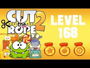 Cut the Rope 2 - Level 168 (3 stars, 54 fruits, 1 star + don't push buttons)
