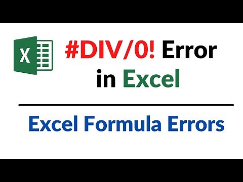 Division Error in Excel - #DIV/0! Error
