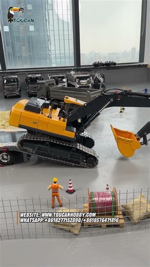 Super Frog 1/14 scale RC hydraulic excavator 3 Pumps E400 Pro 6CH Valve Thumb Type