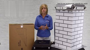 Simulated Red Brick B-Vent Chimney Housing Kit-17x17x48 H (GHL48R)