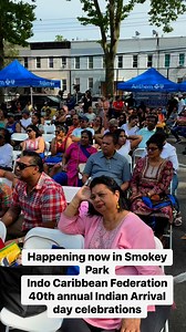 Happening now in Smokey ParkIndo Caribbean Federation 40th annual Indian Arrival day celebrations | Leon Jameson Suseran