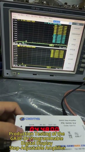 GEMS GPS Amplifier-Production Testing of the GA30-DV Display Step-Adjustable Amplifier