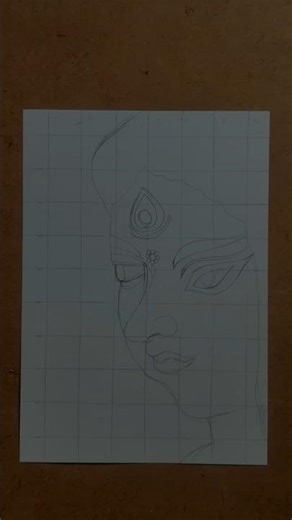 Maa Durga Drawing♥️🛕| Easy & Realistic Art #subscribe #trending #viral #ytshorts #youtubeshorts #fyp