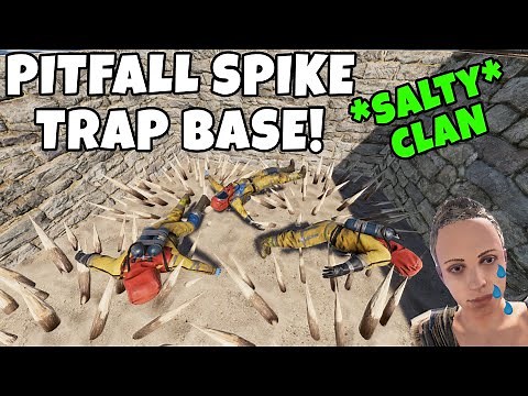 RUST | SPIKE PIT TRAP BASE ANNOYS SALTY RAIDERS! *EXTREMELY SNEAKY*