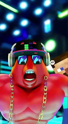 BUFF Red Guy DANCES & Says "DON'T CRY" to STEVE! 🤣 Minecraft Viral Brainrot Meme!