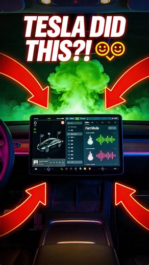 Tesla Fart Mode?! 💨 Hard to Believe Hidden Feature 😳 #shorts#shorts#viral #tesla