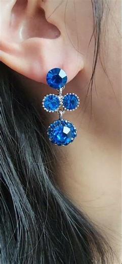 BNP Jewelry 파란색 꽃 영탁색상 영탁 응원 영블스 엄마 선물 댕글 드롭 고급 귀걸이