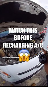 🚨 public service announcement 📣 Watch this before recharging you’re A/c.#ACRecharge #MechanicTips #CarAC #ColdAirHack #DIYMechanic #AutoRepair #CarMaintenance #MechanicLife #StayCool #MobileMechanic #SummerCarTips #CarCare #PSA #WatchThisFirst #ACProblems | My Mobile Mechanic / Auto Repair & Brake Replacement.
