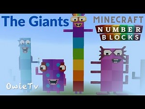 Numberblocks Minecraft THE GIANTS 1-10| Numberblocks 1-10 Made in Minecraft