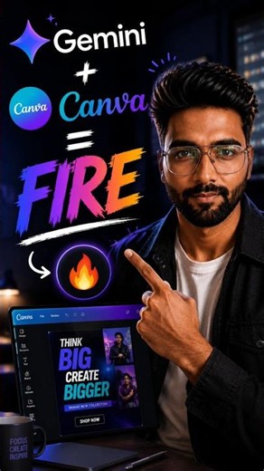 Create editable posters in Gemini || Make Canva images in Gemini #aitools
