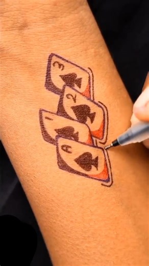 Card Tattoo ♠♥♦♣ #tattoo#card#reupload#viral#fyp#foryou#tatto_artist2 | Tatto Artis