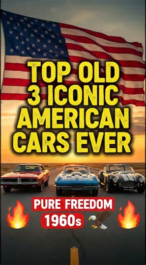 Top 3 Most Iconic Old American Cars Ever 🇺🇸🔥#usa