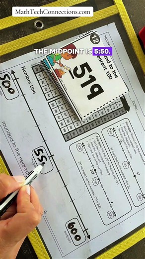 How to Round to the Nearest Hundred Using a Number Line | Math Mat