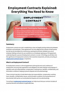 Employment Contracts Explained_ Everything You Need to Know - SlideServe