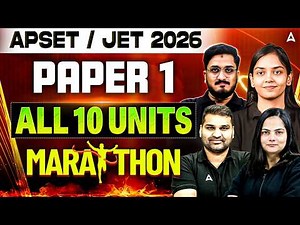 APSET / JET Paper 1 Marathon Class | APSET / JET Paper 1 All 10 Unit Full Revision | APSET Paper 1