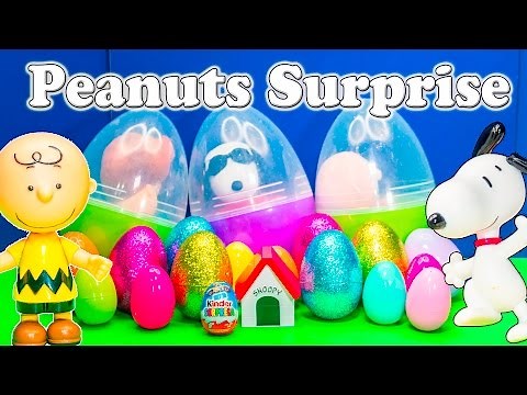 Opening Charlie Brown and Snoopy Surprise Eggs with the Assistant