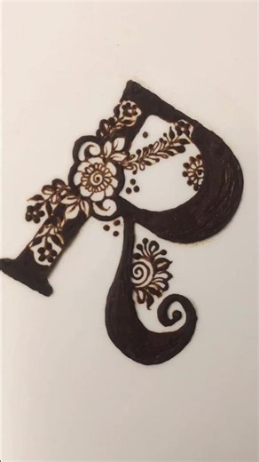 R Letter Mehendi Design | Turning a Simple Alphabet into Beautiful Henna Art ✨