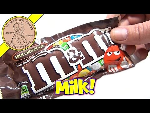 M&M's Plain Milk Chocolate Candies, Mars - USA Candy Tasting
