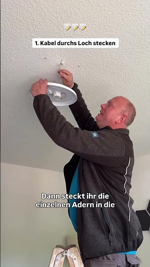 How to install a ceiling light