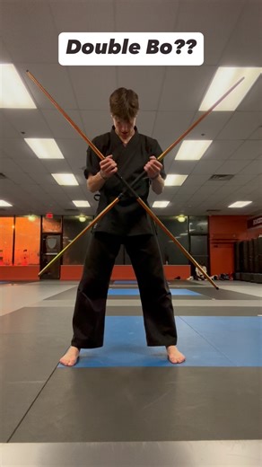 Little double bo flow for your feed #bostaff #doublebo #flow #fyp #sportkarate #nonchalant | the.evan.gendreau
