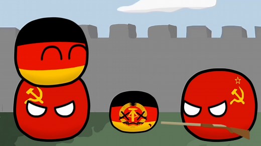 【波兰球】世界第一强国旋转4分钟，但是被五常围观 #动画制作 #国家球