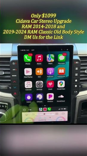Cidava 13 " 2014-2018 RAM and 2019-2024 RAM Classic Old Body Style Radio – Full Dashboard Upgrade 🚛