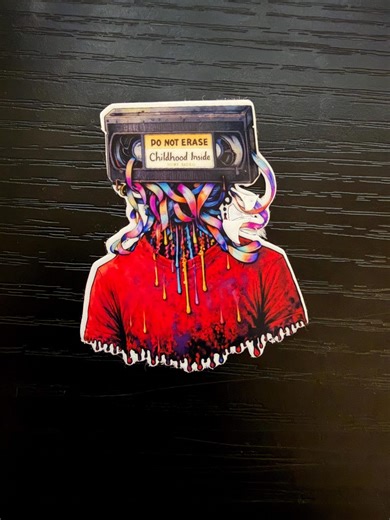VHS Childhood Inside Sticker: Retro Analog Horror Art, Waterproof Vinyl Decal - Etsy