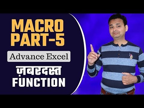 MACRO (PART-5) Advanced Excel (Powerful Function) Macro in Excel in Hindi by TechGuruPlus