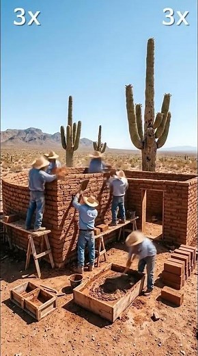 Building a Traditional Adobe Pueblo From Desert Mud! 🌵☀️ #cliffdwellings