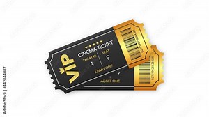 Vip club cards, Members Only Gold ribbon, design. Motion graphics. Stock Video