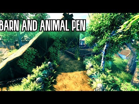 Valheim: How to Build Ivy/Moss Covered Barn and Pen
