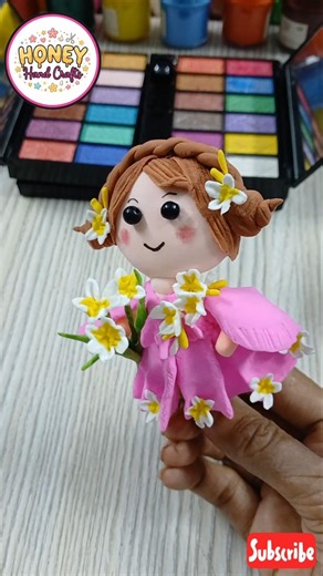 DIY Cute Clay Doll 🥰 #diy #shorts #viralvideo