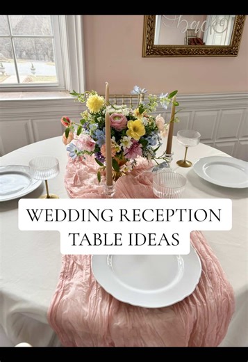 Wedding reception table ideas! #weddingplanning #weddingdecor #weddingreception #weddinginspo #weddingtok