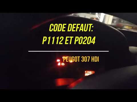 code défaut P1112 , P0204 panne moteur Peugeot 307 2 0 HDI